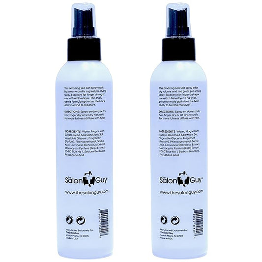 THESALONGUY - Sea Salt Texturizing Spray for Volumizing Curly and Wavy Hair, Men & Women, Beach Waves Hair Spray with Kelp & Natural Ingredients - 2 Pack