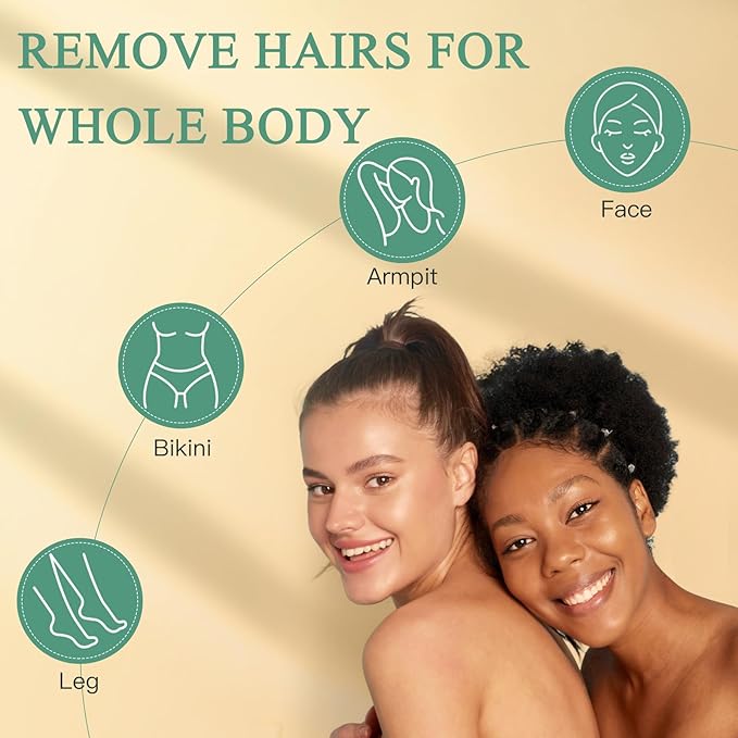 Wax Beads for Hair Removal – 6 Packs, 21oz – Gentle, Effective Hard Waxing Beads for Smooth Skin Bikini, Eyebrow, Face, Legs, Full Body Waxing