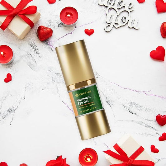 Tree of Life Beauty Anti-Aging Eye Treatment Gel Cream to Hydrate Dark Circles and Reduce Puffiness, Bags and Wrinkles, Vitamin C