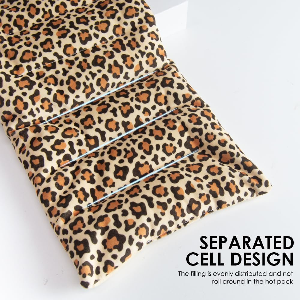 Microwave Heating Pad for Pain Relief, 8 x 16 Microwavable Moist Heat Pads for Neck, Shoulder, Back, Knee, Period Cramps, Rice Heat Pack Hot & Cold Compress Reusable & Portable