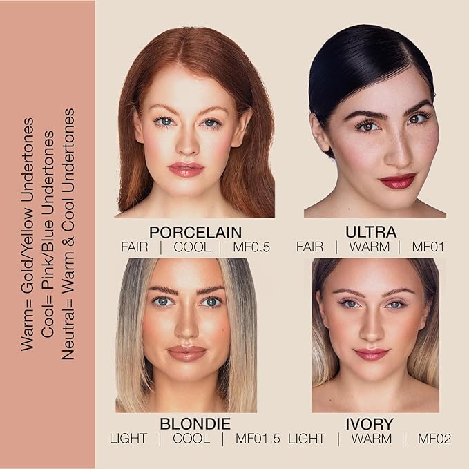 bellapierre Mineral Foundation SPF 15 - Loose Powder Foundation | Vegan & Cruelty Free Natural Makeup | Full Coverage Matte Finish | Hypoallergenic | Oil & Talc Free - 0.32 Oz - Ivory