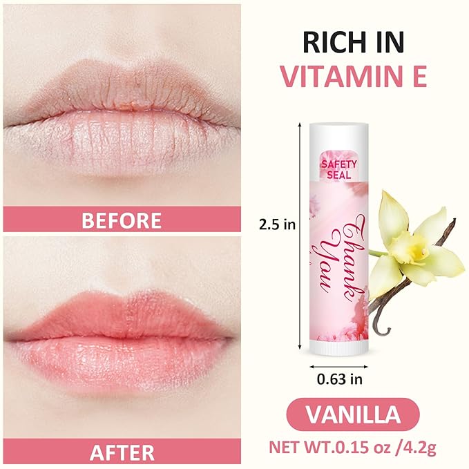 DMSKY 60 Pcs Wedding Bridal Shower Lip Balm Bulk, Bachelorette Souvenir & Baby Shower Favors, Wedding Party Favors for Guests, Thank You Gifts for Women Coworker Staff