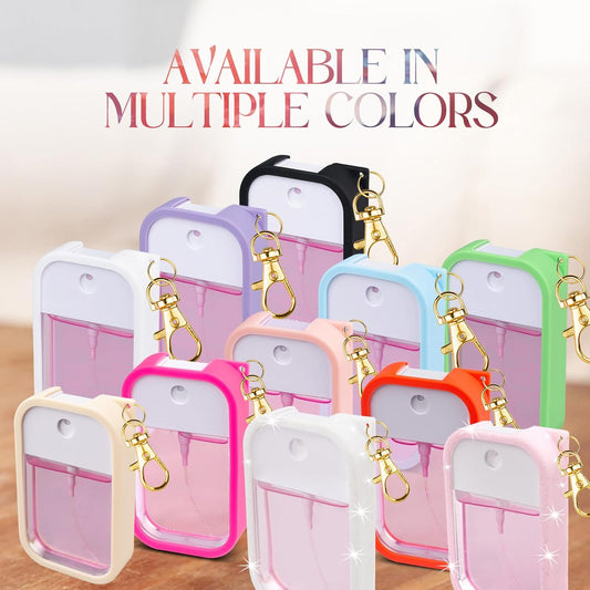 VANEST Silicone Case Compatible with Touchland Hand Sanitizer Spray, Protective Case with Keychain for Spray 1 fl oz