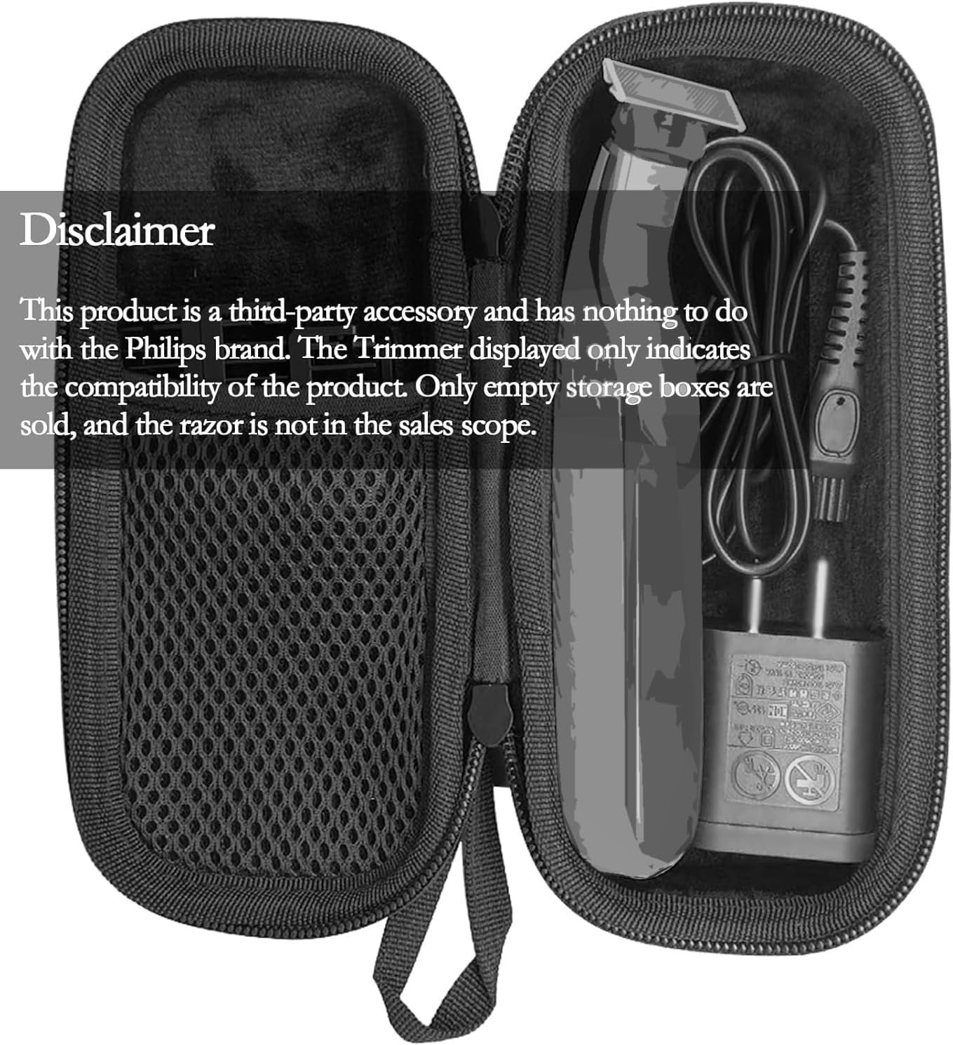 Hard Case for One Blade Trimmer QP2724/90, QP2834/70, QP2630/72, Waterproof Shaver Organizer Shockproof Travel Storage Box for Charger & Accessories
