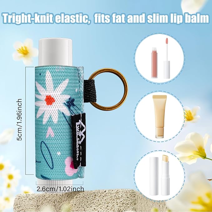 WK IEASON Lip Balm Holder Keychain Bulk Chapstick Holder Key chain