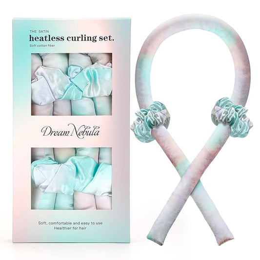 Satin Heatless Curling Set - Hair Rollers for Curls Heatless Hair Curlers & Hot Rollers Hair Curlers to Sleep in Curling Rod Headband Curler (Dream Nebula)