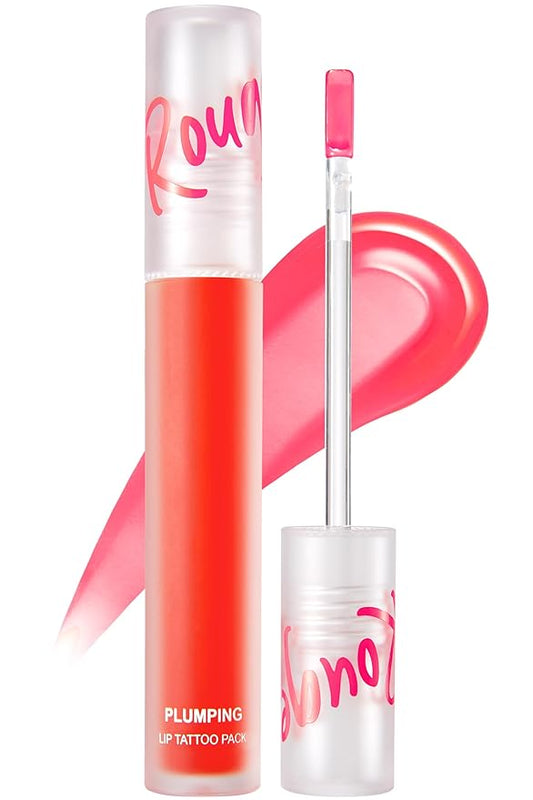 Rouge Star Plumping Lip Tattoo (0.17 oz) - 72-HR Long Lasting Waterproof Peel Off Lip Stain - Transfer-Proof, Non -Sticky Hydrating Matte Lip Tint Tattoo (Pop Pink)