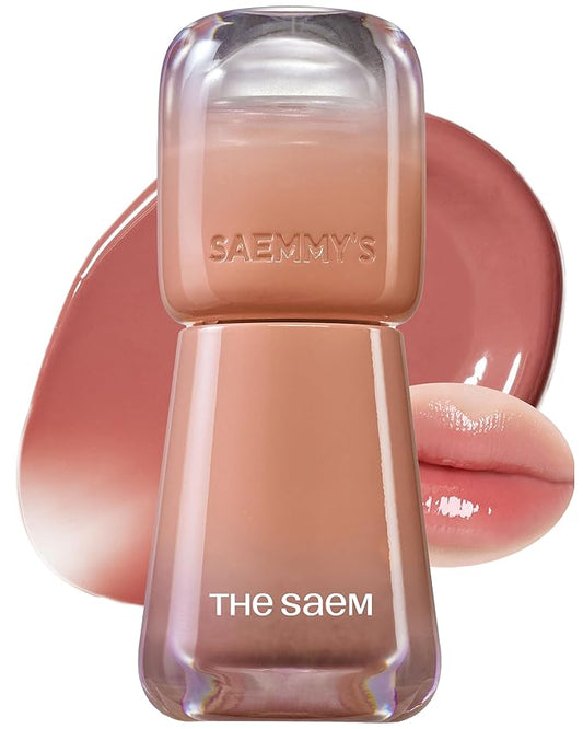 THESAEM Saemmy's Ade Shot Tint - Korean Lip Tint, Water Gel Lip Stain with Plump Glowy Moisturizing Finish, Buildable Radiant Gloss, Long-Lasting Comfort, 0.1 fl.oz. (07 Orange Ceylon)