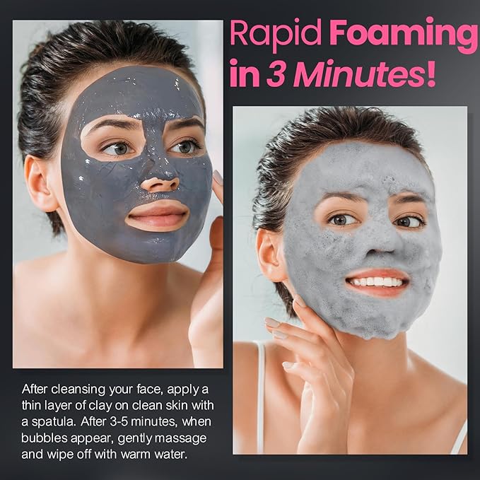 Carbonated Bubble Clay Mask -Exfoliation Face Mask | Detoxing Clay Mask for Blackhead Removal,Dull Skin,Skincare Facial Mask for Controlling Oil and Refining Pores,Mothers Day Gifts for Wife
