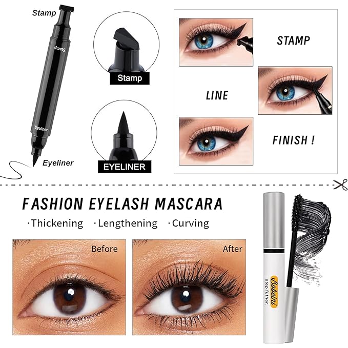 Makeup Kit Set for Women, Makeup Present for Women Teen Girl, Eyeshadow CC Cream Foundation Face Primer, Makeup Brush Sponge, Lipstick, Eyebrow Soap Pencil Mascara Eyeliner Cosmetic bag