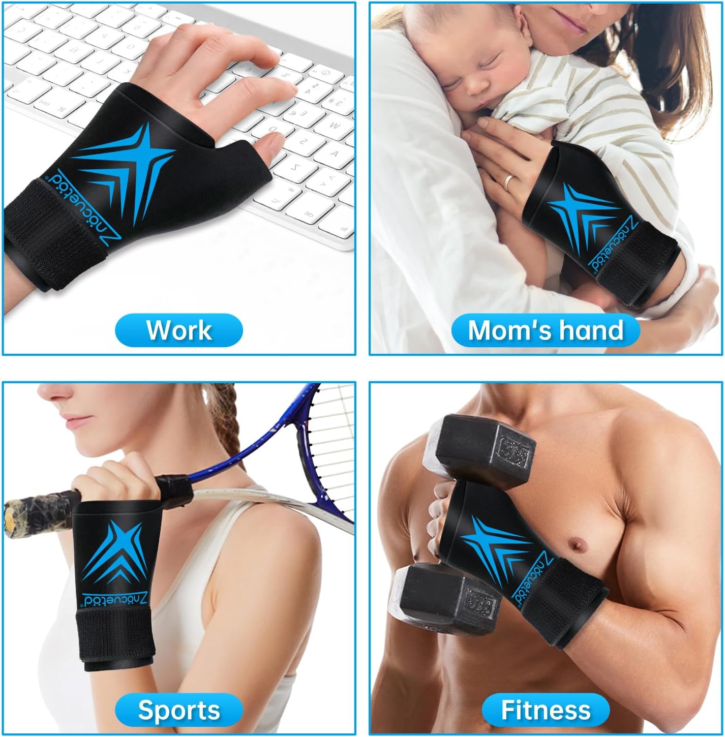 Wrist Ice Pack Wrap for Pain Relief Reusable Wrist Brace Cold Gel Gloves Hand Thumb Ice Packs for Injuries Surgery Recovery Hot Cold Compress Therapy for Carpal Tunnel Tendonitis Swelling Arthritis