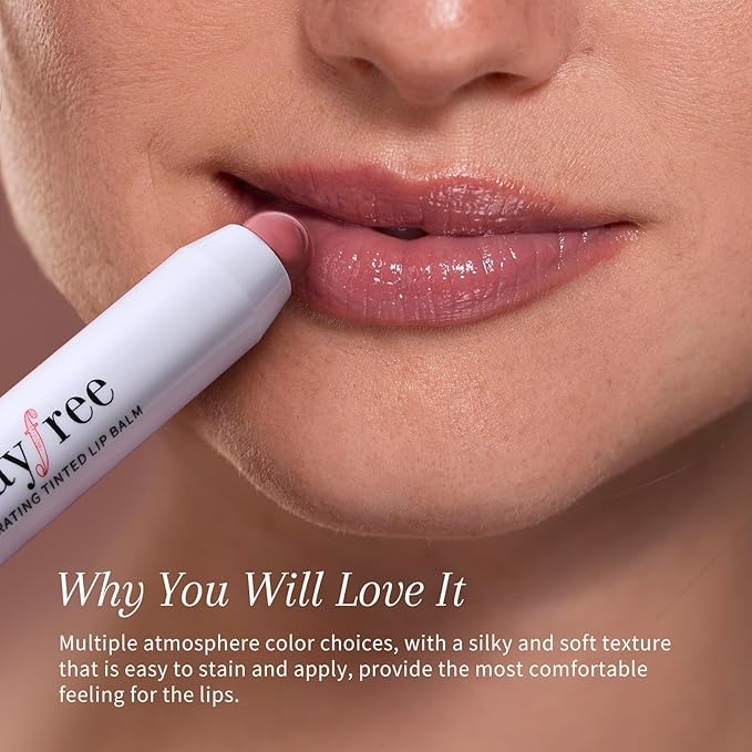 Tinted Lip Balm Plumper, Glossy, Pump Lips, Lightweight, Moisturize & Tint with Jojoba Seed Oil, Vegan Lip Balm Lip Care Present, Shimmer Orchid