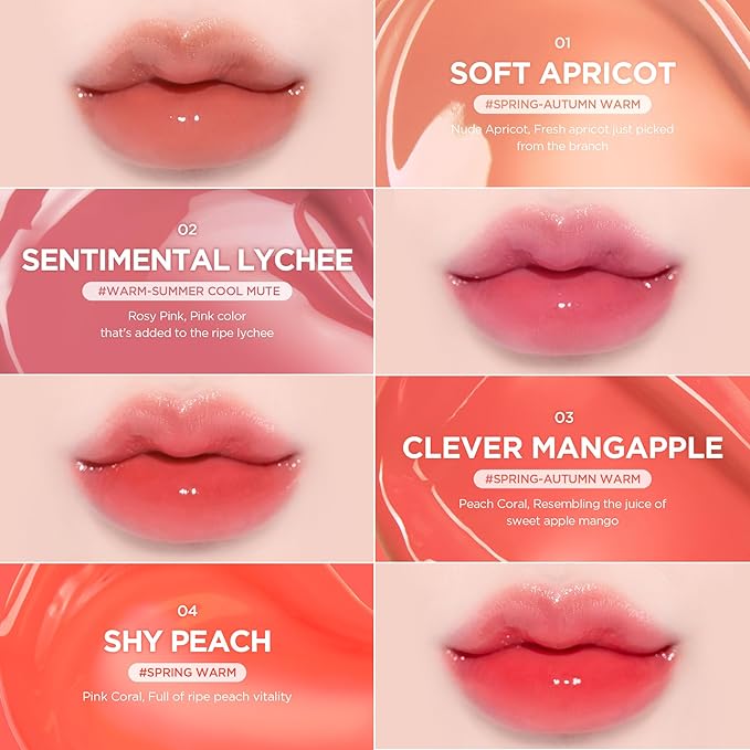 lilybyred Bloody Liar Coating Tint | Korean Glossy Lip Stain, Vivid & Juicy Color, Syrupy Shine, Moisturizing, Long-Lasting & Smudge-Proof, Non-Sticky, Lightweight, 0.14 oz. (04 Shy Peach)
