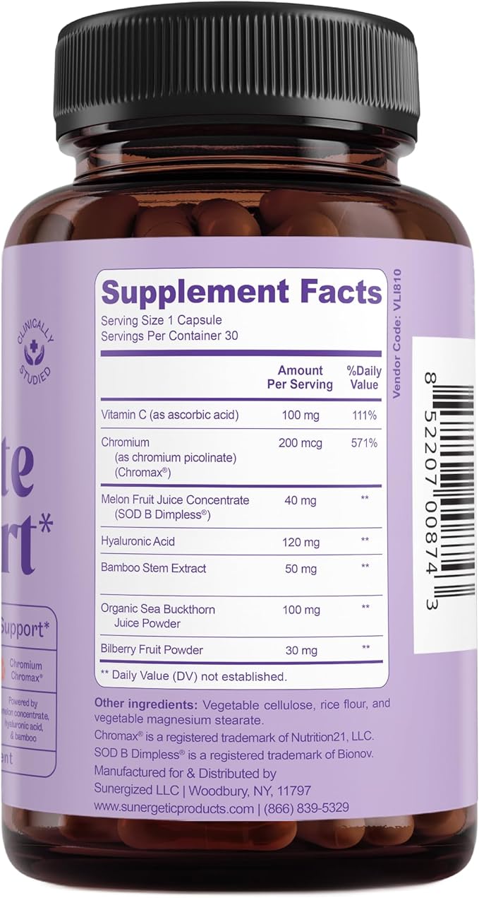 Premium Cellulite Supplement – Anti Cellulite Capsules For Women – Supports Skin Smoothing, Smooth Legs, Reduces Cellulite & Promotes Collagen Production – With Clinically Studied Melon SOD – 30 Count