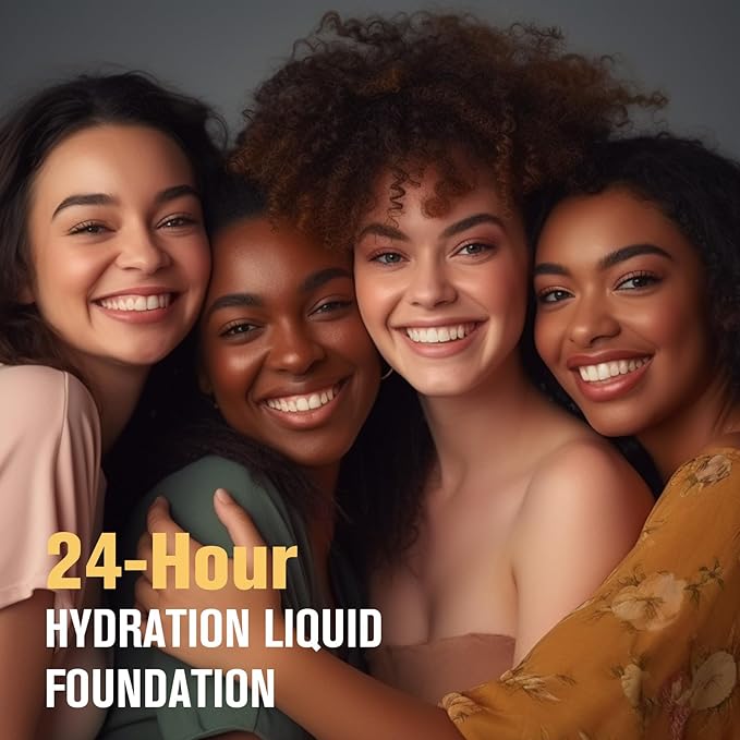 UCANBE Matte Liquid Foundation Makeup, Medium to Full Coverage Waterproof Longwear Serum Cream Foundation for Combination & Oily Mature Skin, Lightweight Hydrating & Nourishing, True Beige, 1 fl. oz.