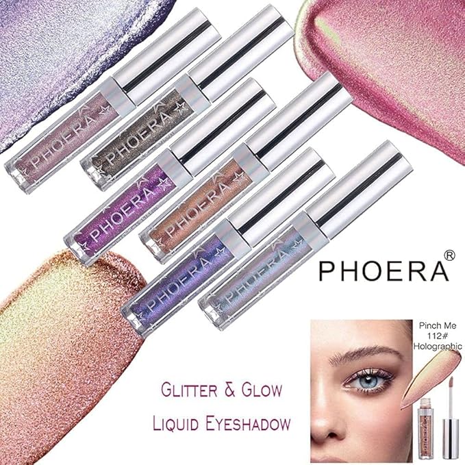 Glitter Eyeshadow，Makeup For Eyes Liquid Shimmer Sparkle Glow Light Colors Pencil Stick Shiny Long Lasting Waterproof Shining Eye Shadow Sets Metallic Pigments Metals Gloss Sparkling Pen Kit (A101)