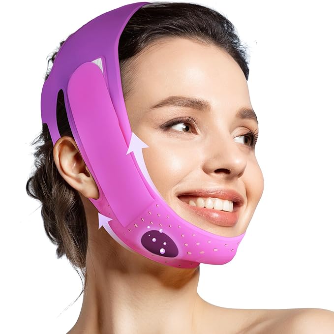 V-Line Mask Chin Up Mask V Shaped Face Mask Chin strap, Soft Silicone Chin Strap V Line Lifting Mask for Women,Jaw Exerciser