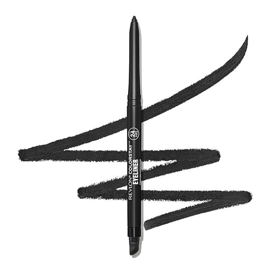 Revlon ColorStay Pencil Waterproof Eyeliner, Smudge-Proof, Eye Makeup with Built-In Sharpener, 201 Black, 0.01 oz