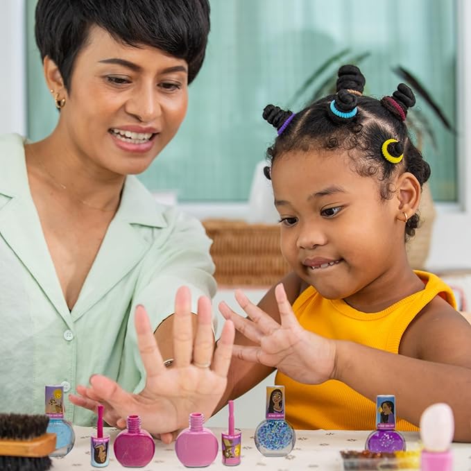 Disney Wish Sparkly Cosmetic Makeup Set for Girls with Lip Gloss Nail Polish Nail Stickers - 11 Pcs | Perfect for Parties Sleepovers Makeovers | Birthday Gift for Girls 3+ by Townley Girl