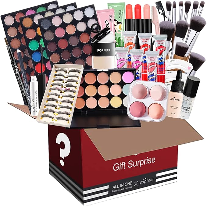 Professional Makeup Kit for Women Full Kit, Makeup Set Cosmetic Make Up Kit with Makeup Bag Include Eyeshadow Palette Makeup Brushes Set Lipstick Lip Gloss Foundation Concealer