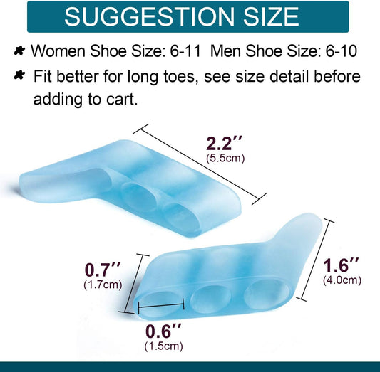 Povihome 10 Pack Pinky Toe Separator and Protectors for Overlapping Toe, Curled Pinky Toes - Spacers for Morton's Neuroma Pain Relief