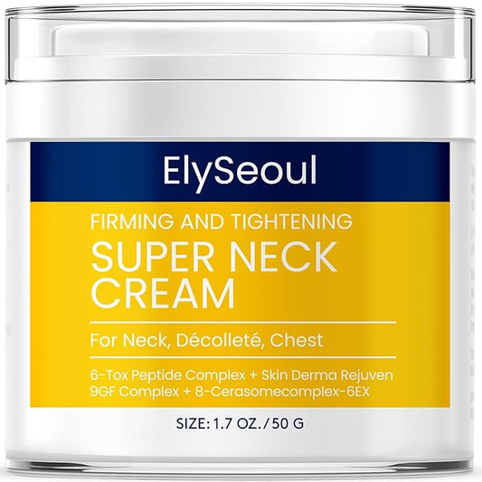 Korean Neck Cream for Firming & Tightening: Neck & Chest Anti-Aging Treatment for Crepey Sagging Skin & Wrinkles