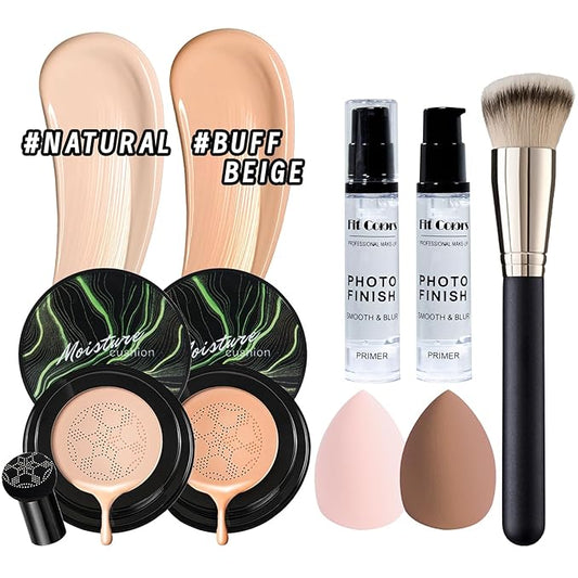 Makeup Set Present Multipurpose Makeup Kit for Women Girls Teens,- CC Cream Foundation Eyeshadow Primer Counter Stick Concealer Lip Gloss Eyeliner Pencil Mascara Makeup Brush & Sponges