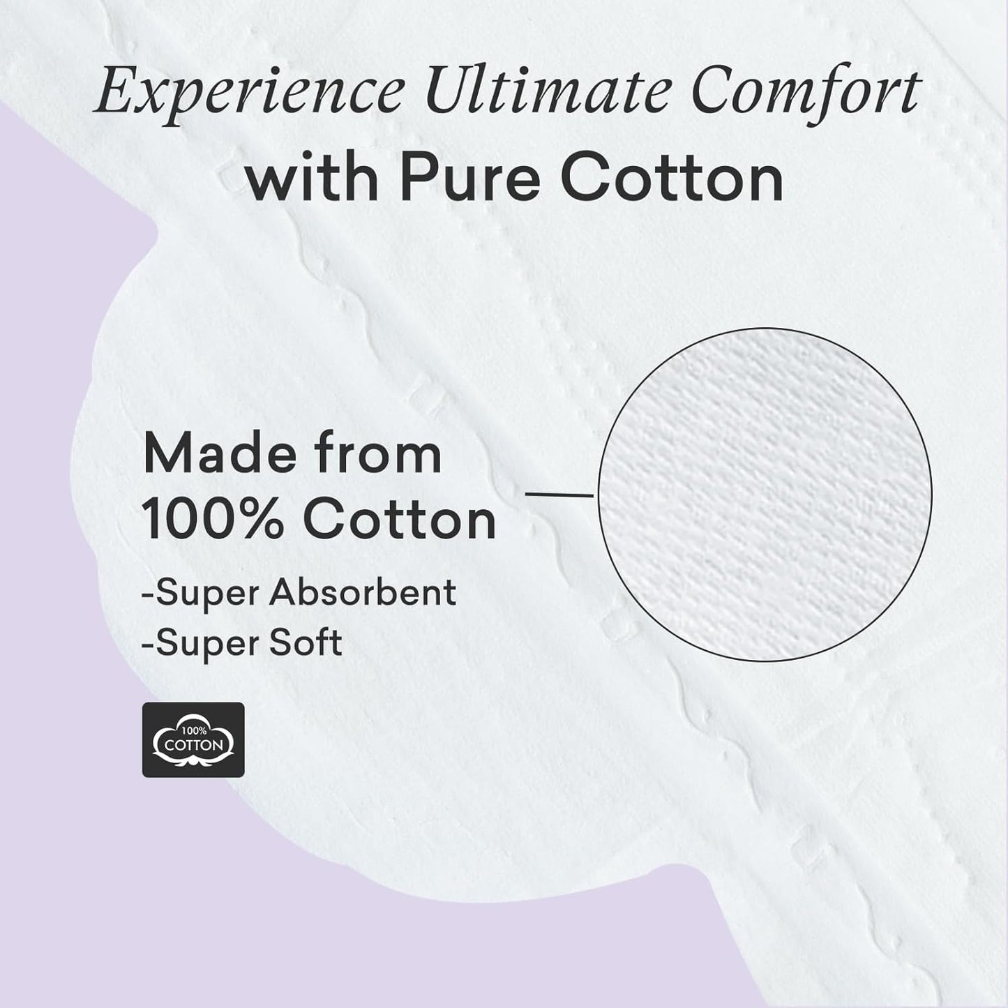 Teens Period Pads with Wings for Tweens, Organic Cotton Sanitary Pads for Teen Girls 9-14, Teen Regular, 18 CT