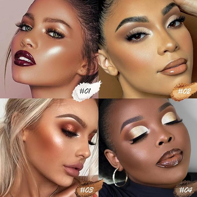 Matte Light Bronzer Palette,Perfect Finish Hd Powder,Professional Bronzering contouring Makeup Pallet,Highly Pigments and Long Lasting For Fair Face Tone,Cruelty-Free