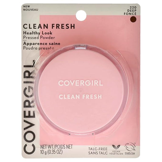 COVERGIRL COVERGIRL Clean Fresh Pressed Powder, Deep, 0.35 Ounce, 220 Deep (99350052598)