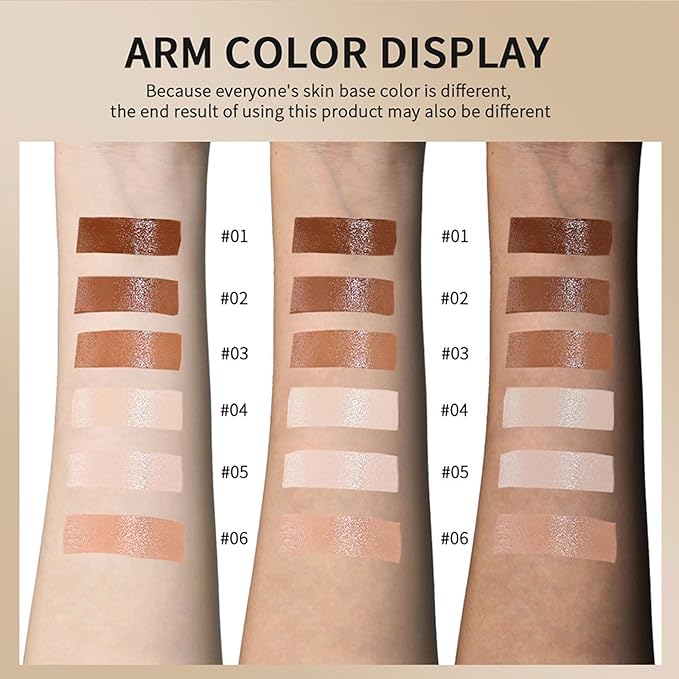 Multi-Use Foundation Stick Beauty Balm Serum Boosted Skin Tint, On-The-Go Tinted Solid Serum, Lightweight and Buildable Creamy Skin Tint Stick Makeup, Natural Finish(06#)