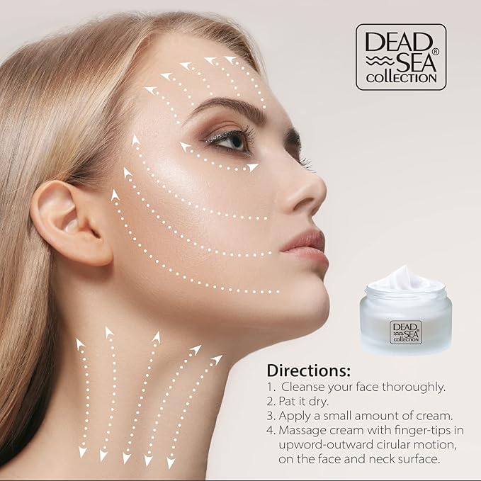 Dead Sea Collection Facial Kit - Day and Night Creams & Facial Serum with Vitamin C & Collagen - Anti-Aging and Anti-Wrinkle
