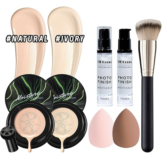 Makeup Kit Set for Women, Makeup Present for Women Teen Girl, Eyeshadow CC Cream Foundation Face Primer, Makeup Brush Sponge, Lipstick, Eyebrow Soap Pencil Mascara Eyeliner Cosmetic bag