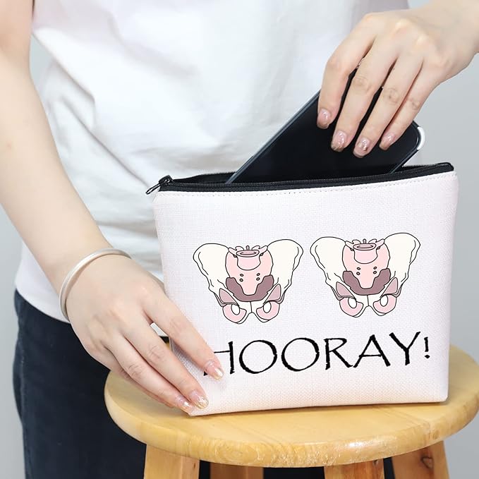 Physical Therapy Gift PT Survival Kit Physical Therapy Assistant Gift Hooray Cosmetic Bag for DPT SPT PTA Pelvic Health Gift (HOORAY!)