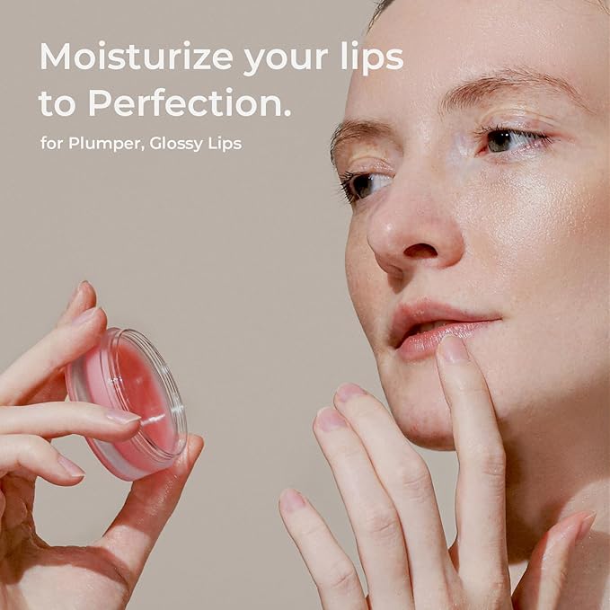 Natural Plumping Vitamin E Lip Mask, 0.46 Oz | Hydrating Lip Moisturizer For Soft, Smooth, Plump Lips, With Organic Shea Butter, Vegan Waxes, Collagen Boosters, Korean Skincare, Lip Gloss