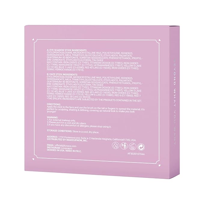 Neutral Eyeshadow Stick Makeup 6PCS Set, Pink and Purple Metallic Shimmer Matte Cream Eye Shadow Eyeliner Brightener Pencil Crayon - PURPLE MARTINI