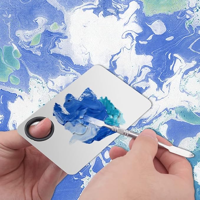 Makeup Palette Lipstick Applicator with Spatula Lip Gloss Brush Makeup Tool Set Suitable for Lipstick, Foundation and Other Cosmetic Color Mixing(Makeup Palette Set)