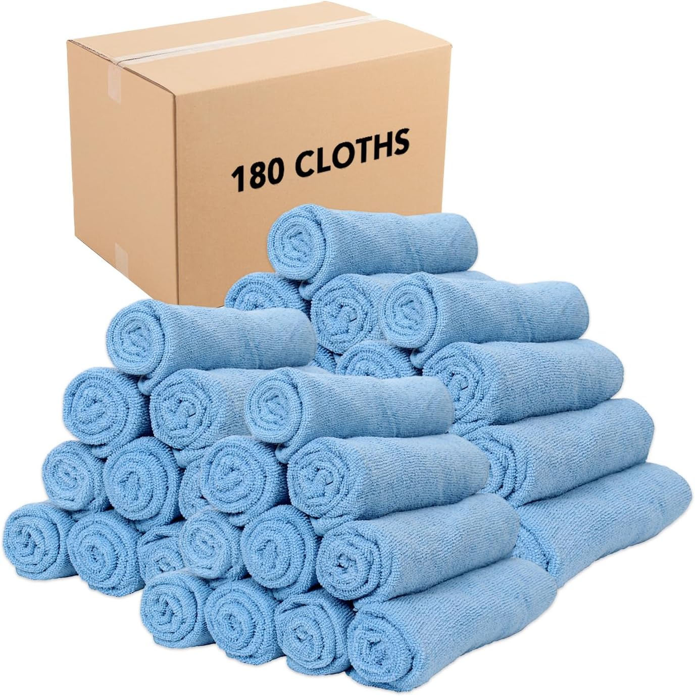 Arkwright Microfiber Gym Towel - Bulk Case of 180 - Super Soft, Quick Dry Workout Sweat Towels, 300 GSM Lightweight & Absorbent for Sports, Working Out, Yoga, and Spa, 16 x 27 in, Blue