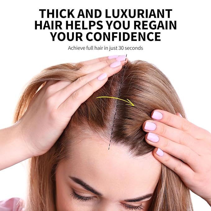 SEVICH Hair Fibers with Spray Applicator - Natural-Looking Hair Thickening Fibers for Men & Women, Instant Fullness, Wind & Water Resistant, Easy Wash Out, 25g (Dark Brown)