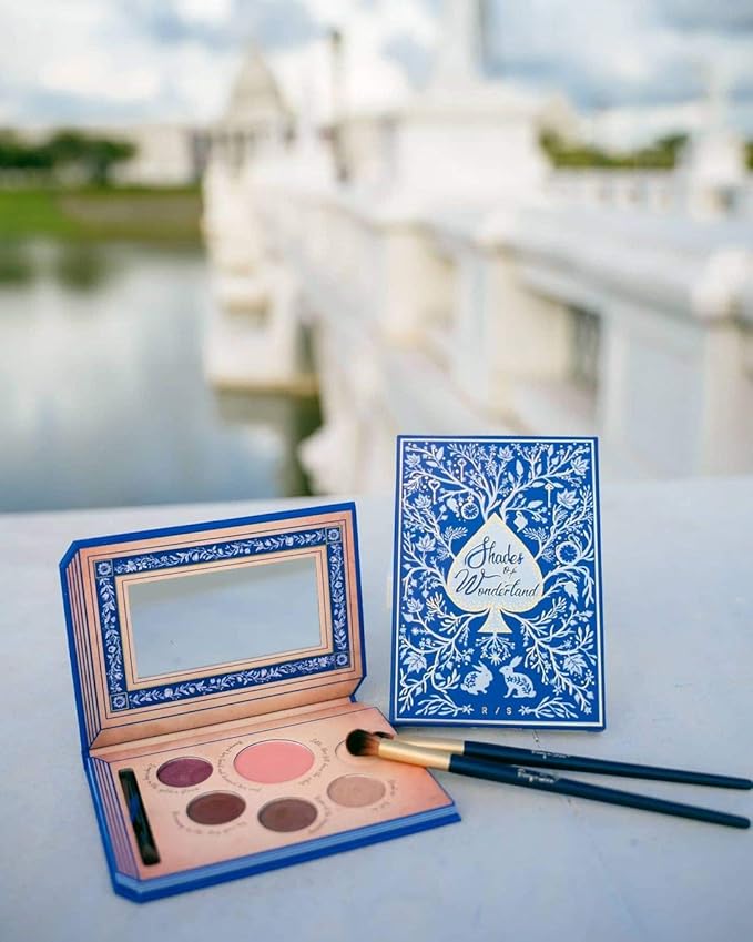 READY TO SHINE Shades of Wonderland Blush and Eyeshadow Palette - Highly Pigmented Shimmer Matte - Smooth With Moisturizing Jojoba Oil - Vegan and Cruelty Free - For All Skin Types