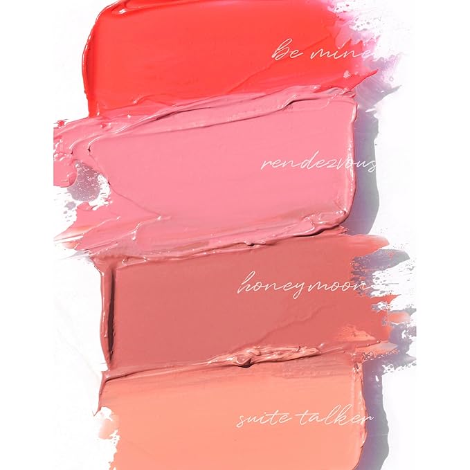 Wander Beauty Double Date Lip & Cheek - Rendezvous/Swipe - 4-in-1 Cream Blush & Lip Tint - Blush, Lip Moisturizer, Lip Balm & Eye Gloss - Multitasking Eye, Cheek & Lip Makeup With Green Tea - 0.07 oz