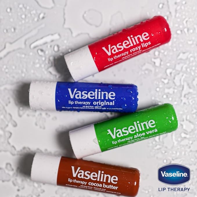 Vaseline Lip Therapy Aloe Fresh - Hydrating Lip Balm Pack, Vaseline Stick, Lip Moisturizer for Dry Lips, 0.16 Oz Each (Pack of 8)