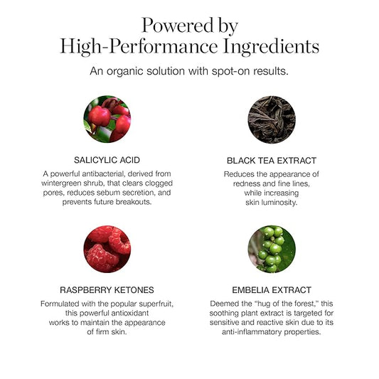 Ogee Plant-Based Acne Treatment for Face with Salicylic Acid - Targeted Acne Spot Treatment with Soothing Ceramic Application Tip