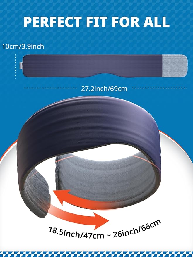 Sleep Mask, Eye Mask for Sleeping, Upgrade Ultra-Soft Blackout Eye Cover for Women Men, Wider Adjustable Strap for Side Sleeper, Travel, Nap, Yoga, Relief Eye, Navy Blue