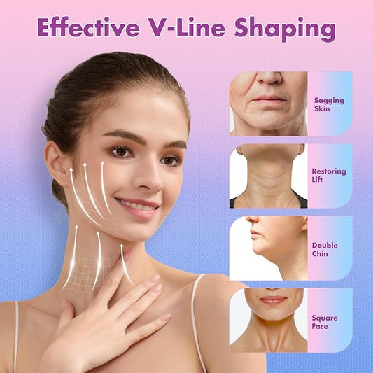 Face Slimming Strap, Double Chin Reducer Band, Graphene V-Line Mask Chin Up Mask V Shaped Face Mask Chin strap for sleeping, V-Line Lifting Mask for Women, Black,Medium