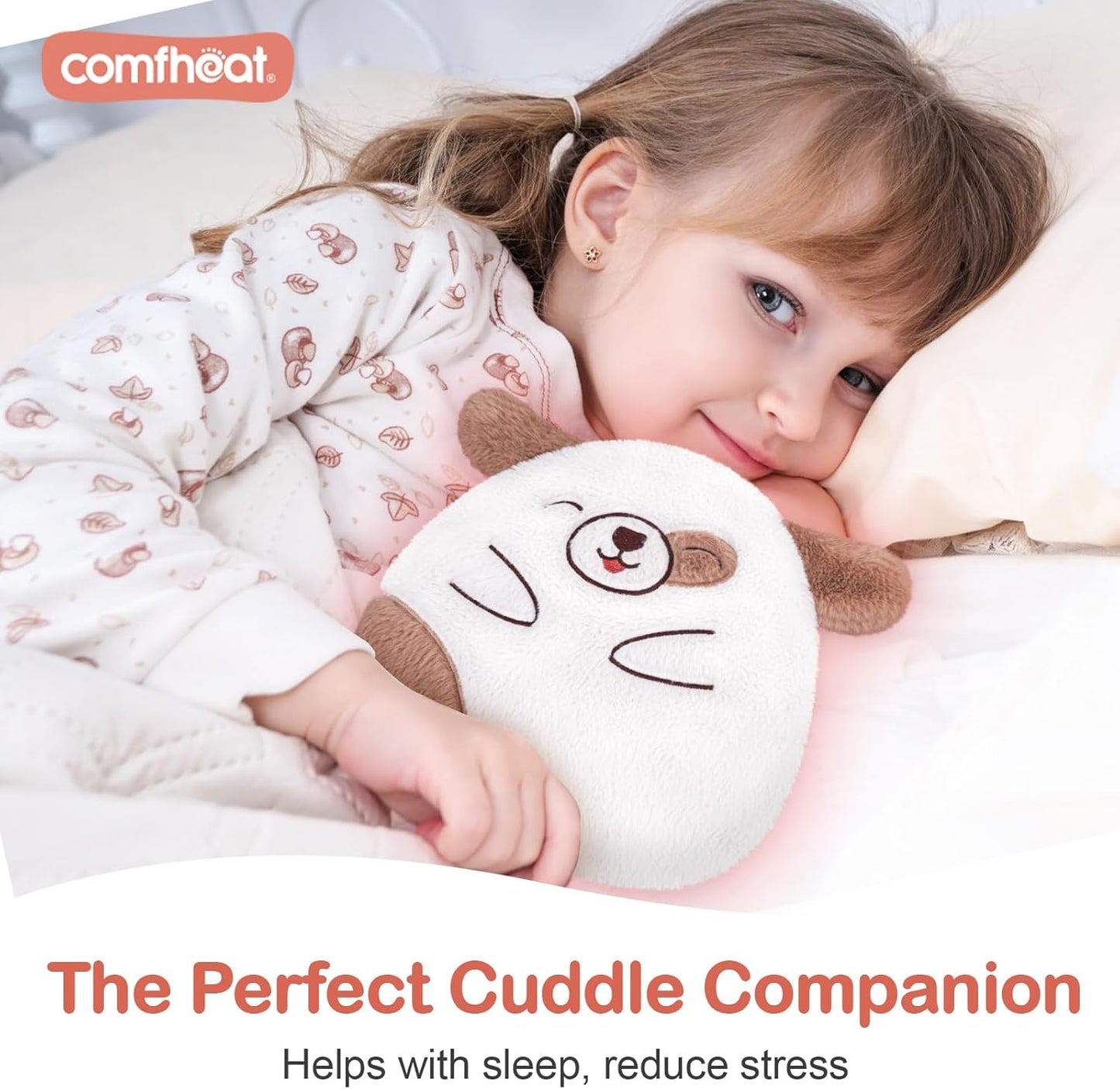 Cute Dog Microwave Heating Pad for Pain Relief, Unscented Microwavable Heating Pads Stuffed Animal for Cramps, Neck Shoulder, Muscles, Natural Heat Pack Moist Heat with Washable Cover