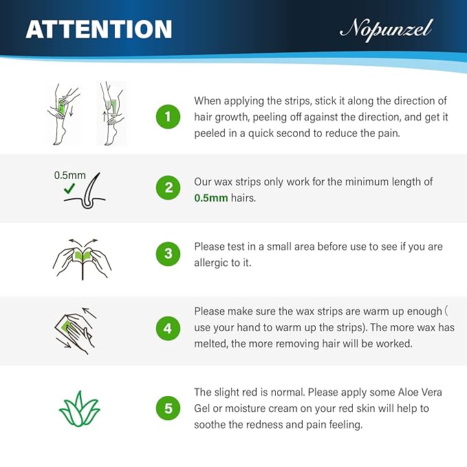 Wax Strips: 42 Waxing Strips - Hair Removal for Body Arms Legs Chest Back - Brazilian Waxing - Waxing Kit for Women Men - 2 Sizes