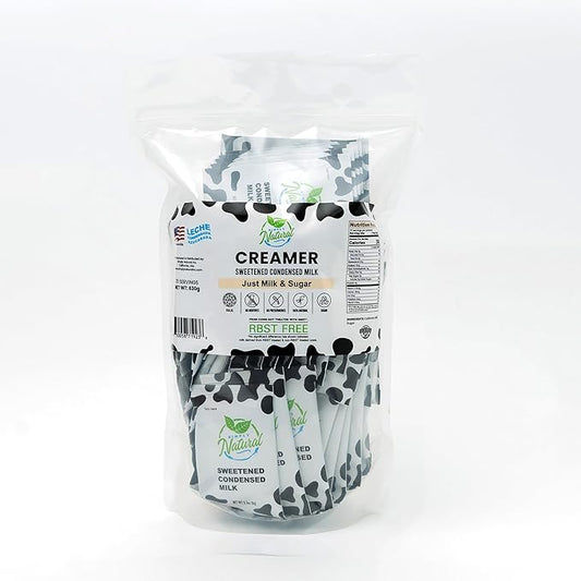 Simply Natural Sweetened Condensed Milk Creamer Single-Serve 9 grams sachet, All Natural Coffee/Tea Creamer (70 sachets bag, Milk Flavor)