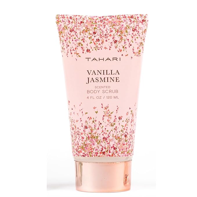 Tahari Spa Gift Set for Women, Vanilla Jasmine Spa Set, Bath Kit for Women Gift Set Includes Body Lotion, Body Wash, Body Scrub, Lotion Gift Set for Women, Birthday Gifts For Women - (Floral)