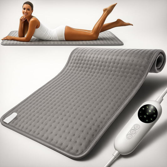 Eletric Heating Pad for Back Pain Relief & Period Cramps,16x30 Large Heating Pad for Back,Neck,Shoulder,Legs -10 Heat Settings & 3 Timer Options,Moist Heat Options, Gifts for Women Men
